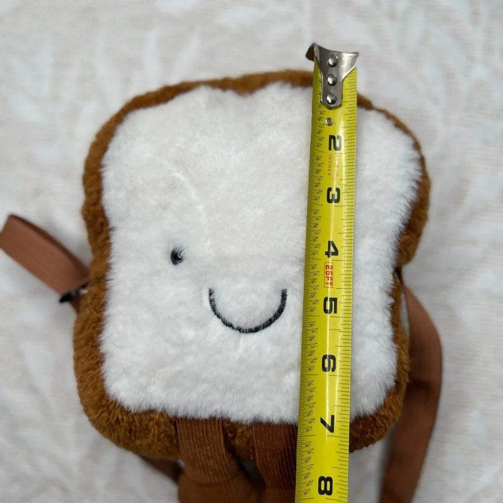 💕Bundle 3 for $20 Adorable Toast-Shaped Kids Bag - Brown and White 6x7